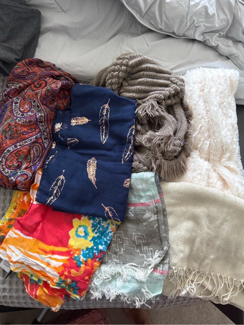 Bundle 7 colorful scarves
